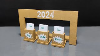 New Year 2024 Calendar | Homemade daily changeable calendar.