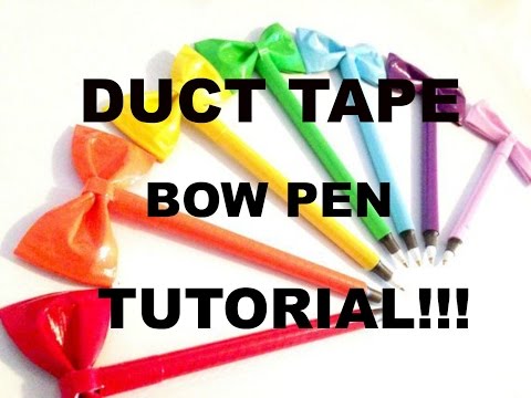 Duct Tape Bow Pen Tutorial!!! 🎀 Duct Tape Bow Pen Tutorial!!! 🎀