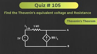 Thevenin's Theorem Solved Example | Quiz # 105