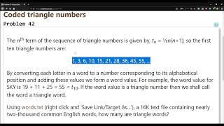 Project Euler 42: Coded Triangle Numbers