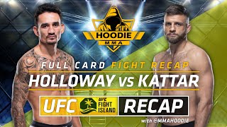 UFC Fight Night Recap Holloway vs Kattar Full Card Breakdown | MMA Hoodie