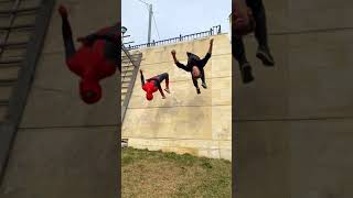 Spiderman VS Parkour😱 #shorts