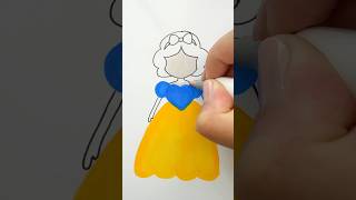 How to Draw a cute Snow White | Step by Step drawing for kids