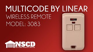 Linear Multi-Code 3083 - 300Mhz MCS308301 2-channel Key Ring Gate & garage Door Opener Transmitter