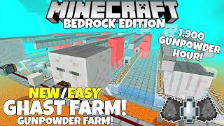 Minecraft Bedrock: NEW Ghast Farm Tutorial! 1,900 Gunpowder/Hour! MCPE Xbox Ps4 PC Switch