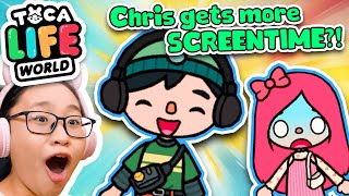Toca Life World - Cherry Helps Chris get more SCREEN TIME!!!