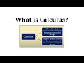 What is Calculus?