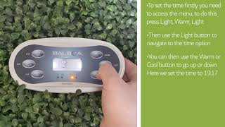 How To Set The Time On The Balboa TP600 Top Panel