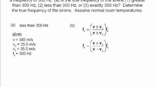 Doppler effect3 animated physics problem solved