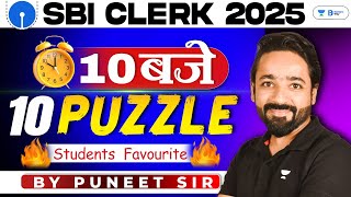 SBI Clerk 2025 | 100 Days Crash Course | Day 36 | Complete Reasoning + Puzzles By Puneet Sir