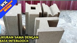 kita coba dulu cetakan batako lego pesanan dari kota palu