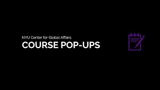 Course Pop up: Global Innovation and Entrepreneurship