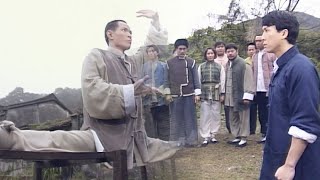 Donnie Yen faces off against the master of Jingwu Men,with Huo Yuanjia watching the thrilling battle