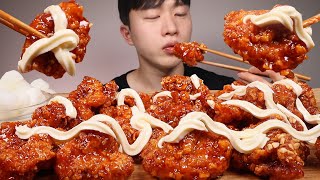 ASMR MUKBANG SPICY CHICKEN EATING SHOW