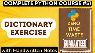 Python Dictionary Practice Exercise | Python Tutorial - #51