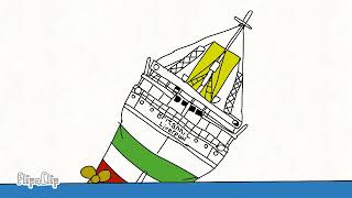 Britannic sinking but with DRAWING(TOOK REALLY LONG TO DRAW)