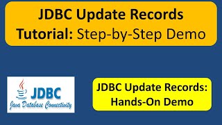 JDBC Update Records Tutorial: Step-by-Step Demo