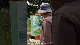 야외스케치 ~ 귀여리 풍경 / Plein Air Oil Painting/Landscape Painting/유화칼라, 팔레트 나이프터치/2023.5.4