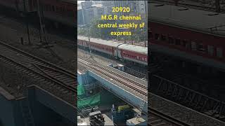 20920M.G.R chennai central weekly sf express departure from surat