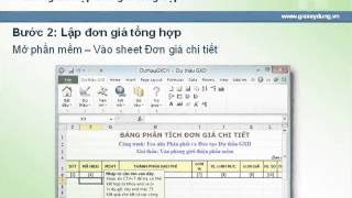 Đơn giá tổng hợp, tính đơn giá tổng hợp từ các định mức, đơn giá chi tiết