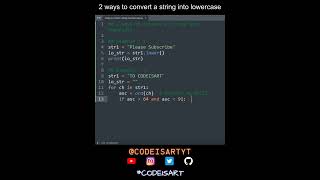 2 ways to convert a string into lowercase in Python | Python Examples | Python Coding Tutorial