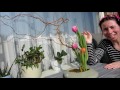 ikebana japanese floral arrangement 🌷 tulip flower arrangement – easter tutorial