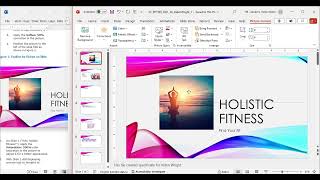 modl cengage powerpoint module 3 project 1b "Holistic Fitness"