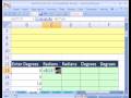 Excel Magic Trick #234: Trig functions PI RADIANS DEGREES