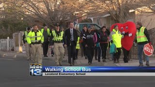 Local elementary school launches "Walking School Bus" program
