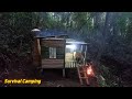 Survival camping,membangun shelter dan perapian di musin hujan.