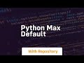 python max default