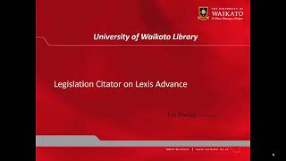 Legislation Citator on Lexis Advance