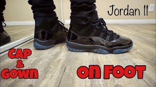jordan cap and gown on feet