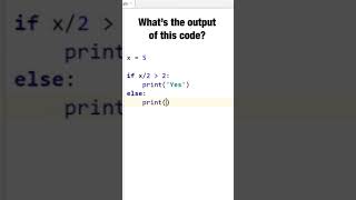 What’s the output of this code? Python Quiz 1 #Shorts