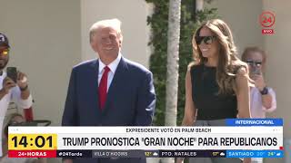 Trump pronosticó "gran noche" para los republicanos en elecciones legislativas | 24 Horas TVN Chile