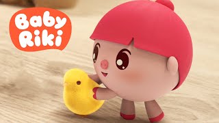 BabyRiki RO - Puișorul 🐣 Învățăm animalele și copiii lor | Desene animate copii