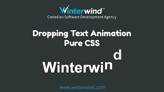Dropping Text Animation with CSS