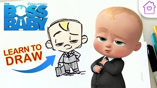 How to Draw BOSS BABY! | #CAMPDREAMWORKS DRAW-ALONG