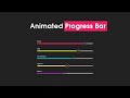 How To Make Animated Progress Bar Using HTML And CSS | Skills Progress Bar Design