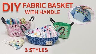 DIY Fabric basket with handles/Pattern sharing/손잡이가 있는 패브릭바구니 만들기[제이에스데일리]