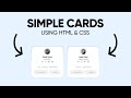 Simple Team Cards using HTML and CSS