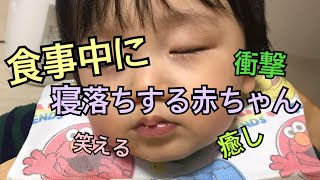 【赤ちゃん】寝落ちする赤ちゃん