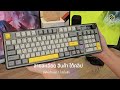 รีวิว คีย์บอร์ดไร้สาย เล่นเกม ajazz ak980 lcd กดนุ่มเสียงดี เกินค่าตัว mechanical keyboard