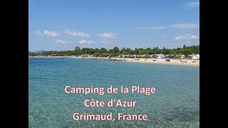 Camping de la Plage -June 2024, Côte d'Azur, Grimaud, France. 4k movies.