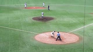 2022/10/25(火) 浜新之介(大阪経済大学) vs 河西威飛(大阪商業大学) 押し出しフォアボール（打点1）