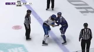 Dyson Stevenson vs Chris Lawrence EIHL fight 11-11-22