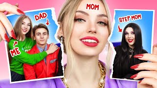 Stepmom VS Mom || My Rich Dad Fell in Love with Our Babysitter