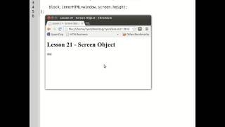 lesson 21 screen object | JavaScript Course
