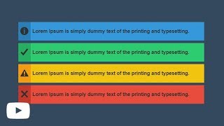 Awesome Alerts Messages With Icons Using Only HTML & CSS