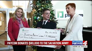 Paycom donates $80,000 to Salvation Army of Oklahoma